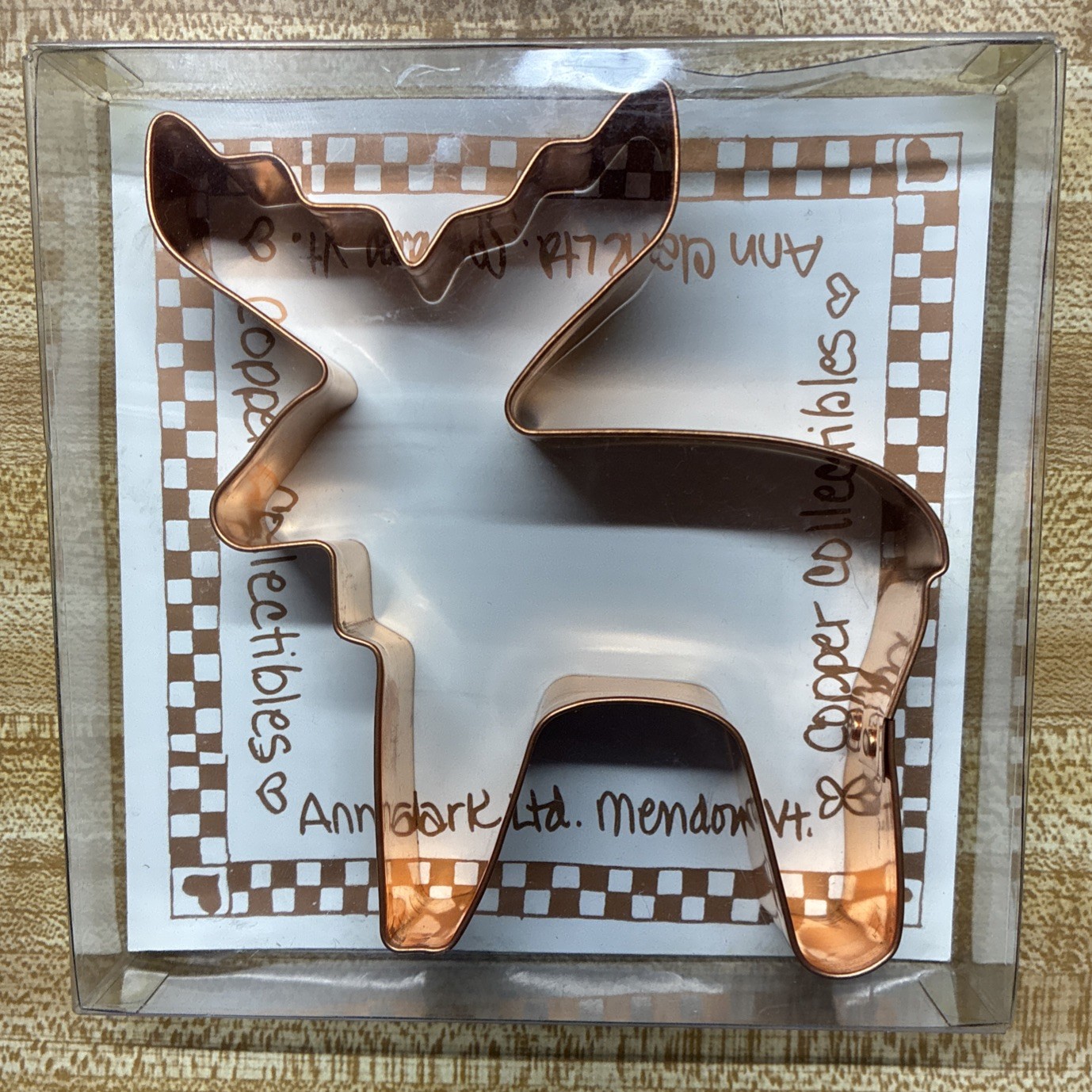 VTG Ann Clark Copper Collectible Large Moose Cookie Cutter Folk Art Vermont, USA