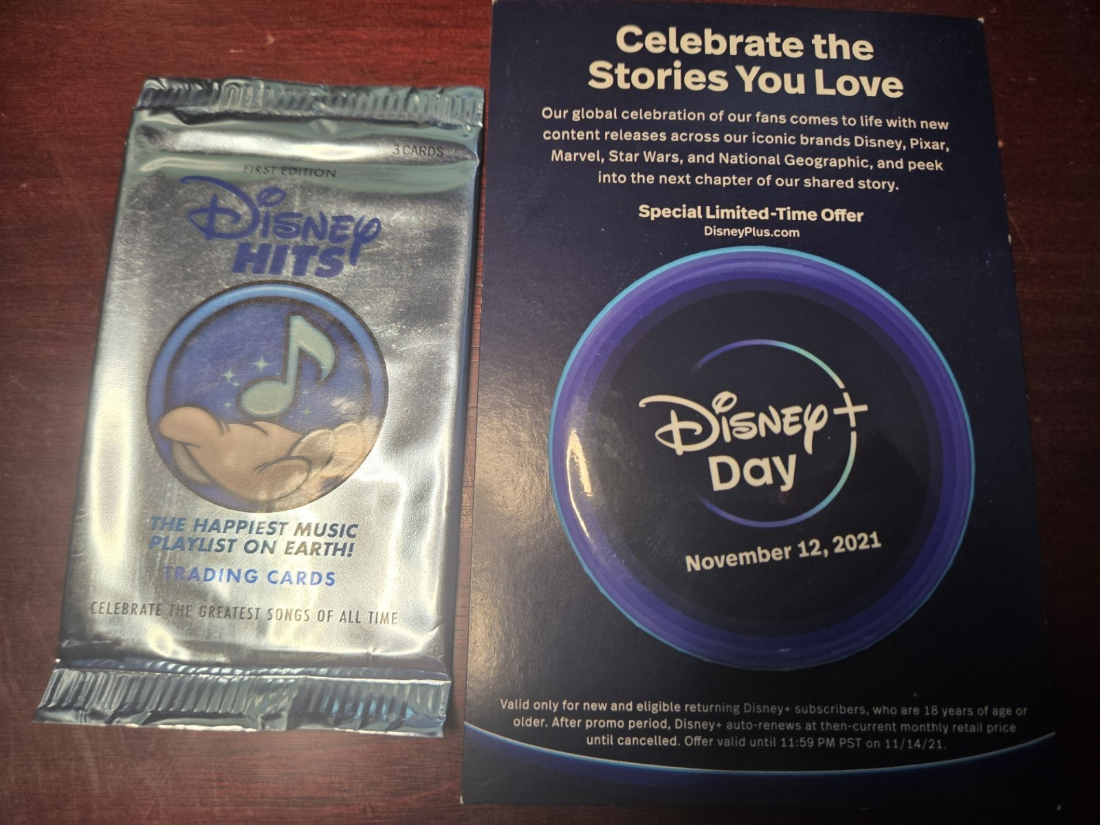 2022 Disney Hits Sealed Trading Card First Edition Pack w/ Disney Day Button
