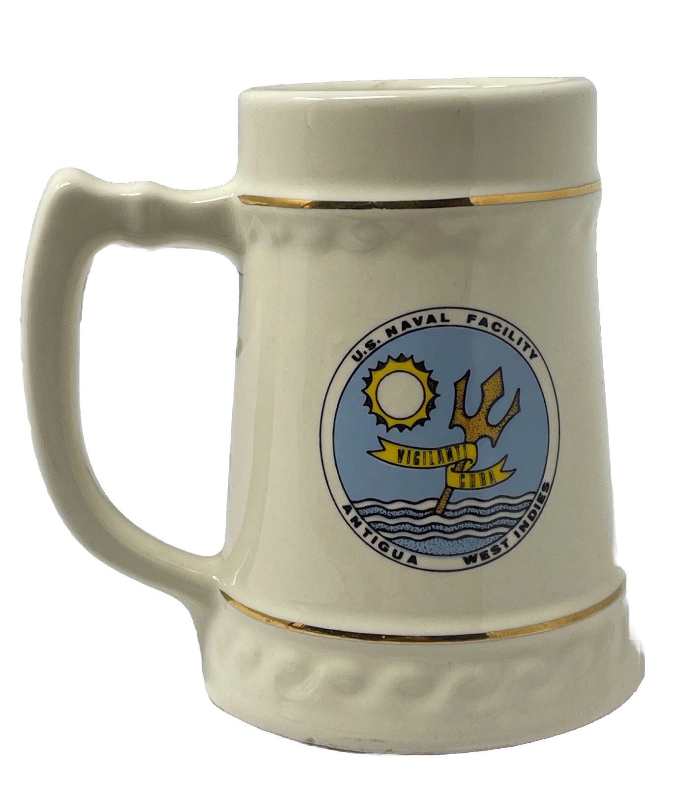 1950 US Navy U.S. Naval Facility Antigua West Indies Coffee Mug