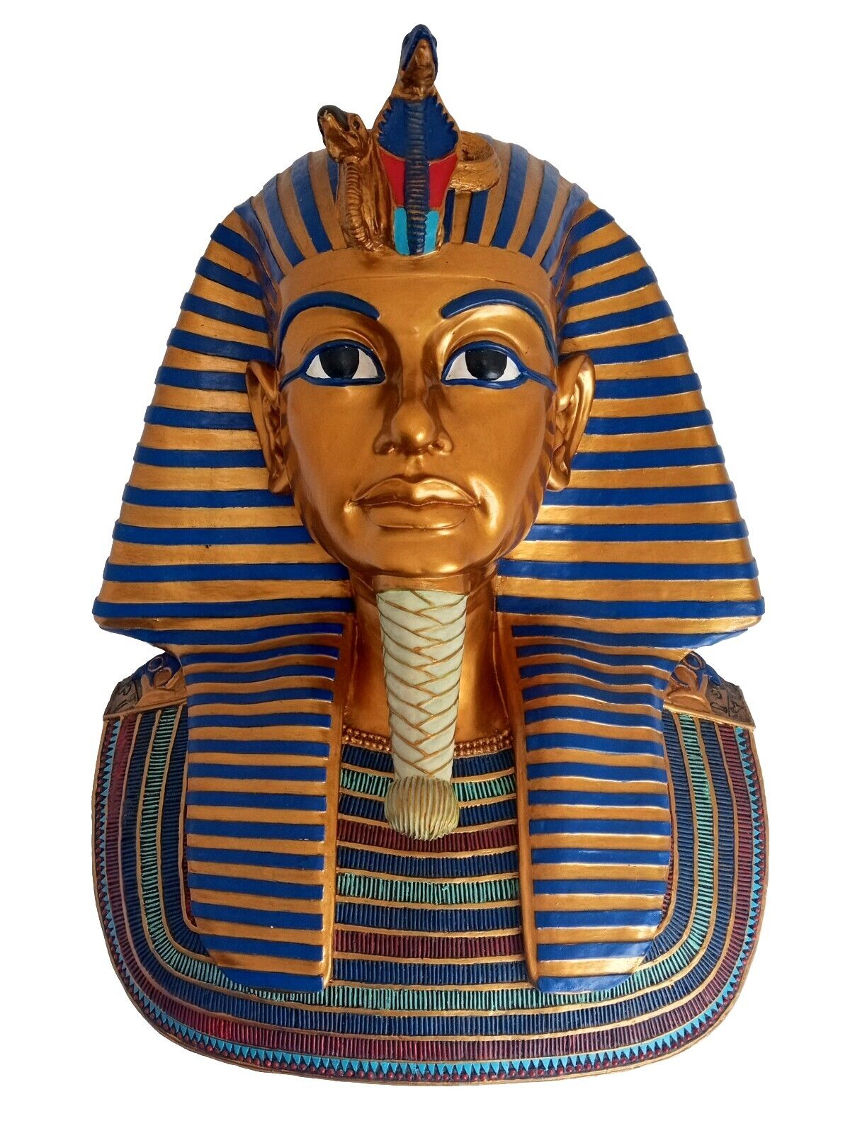 Egyptian Gold Mask of King Tut – A Colorful Collectible Figurine Resin Statue