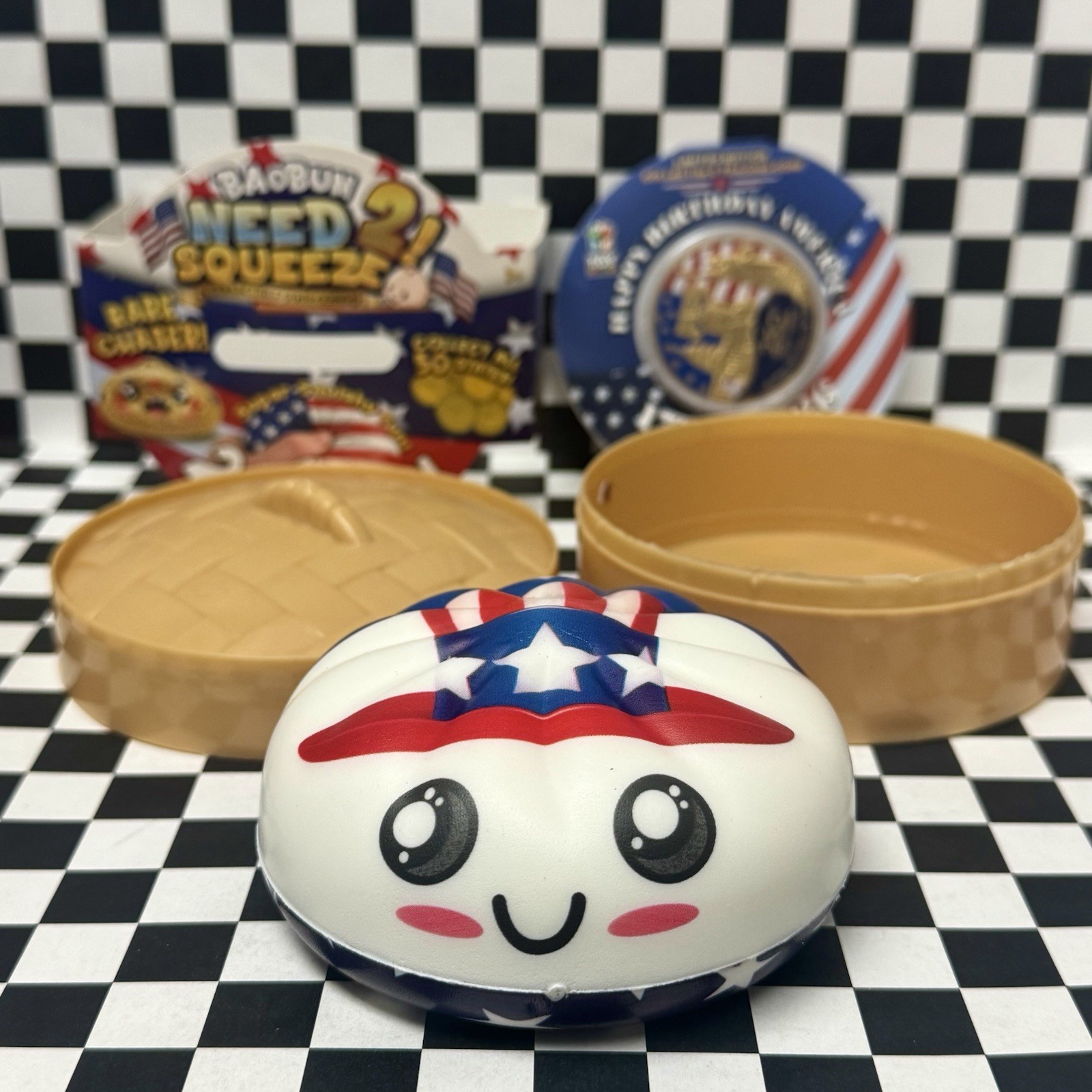 🇺🇸 Bao Bun Squeeze 250th America Anniversary Squeeze Collector Coin Limited Ed