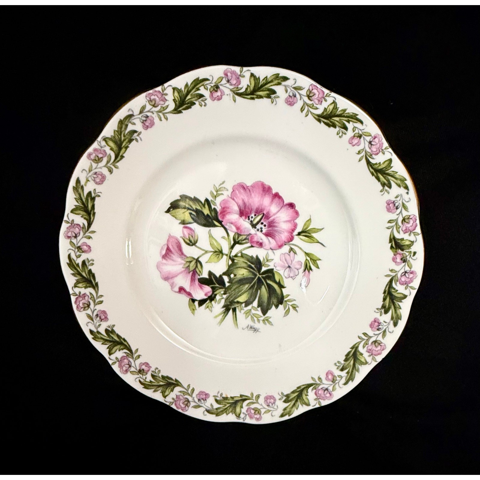 Royal Albert Cotswold Bread Butter Plate Artist Signed A Wagg Bone China 6.25\
