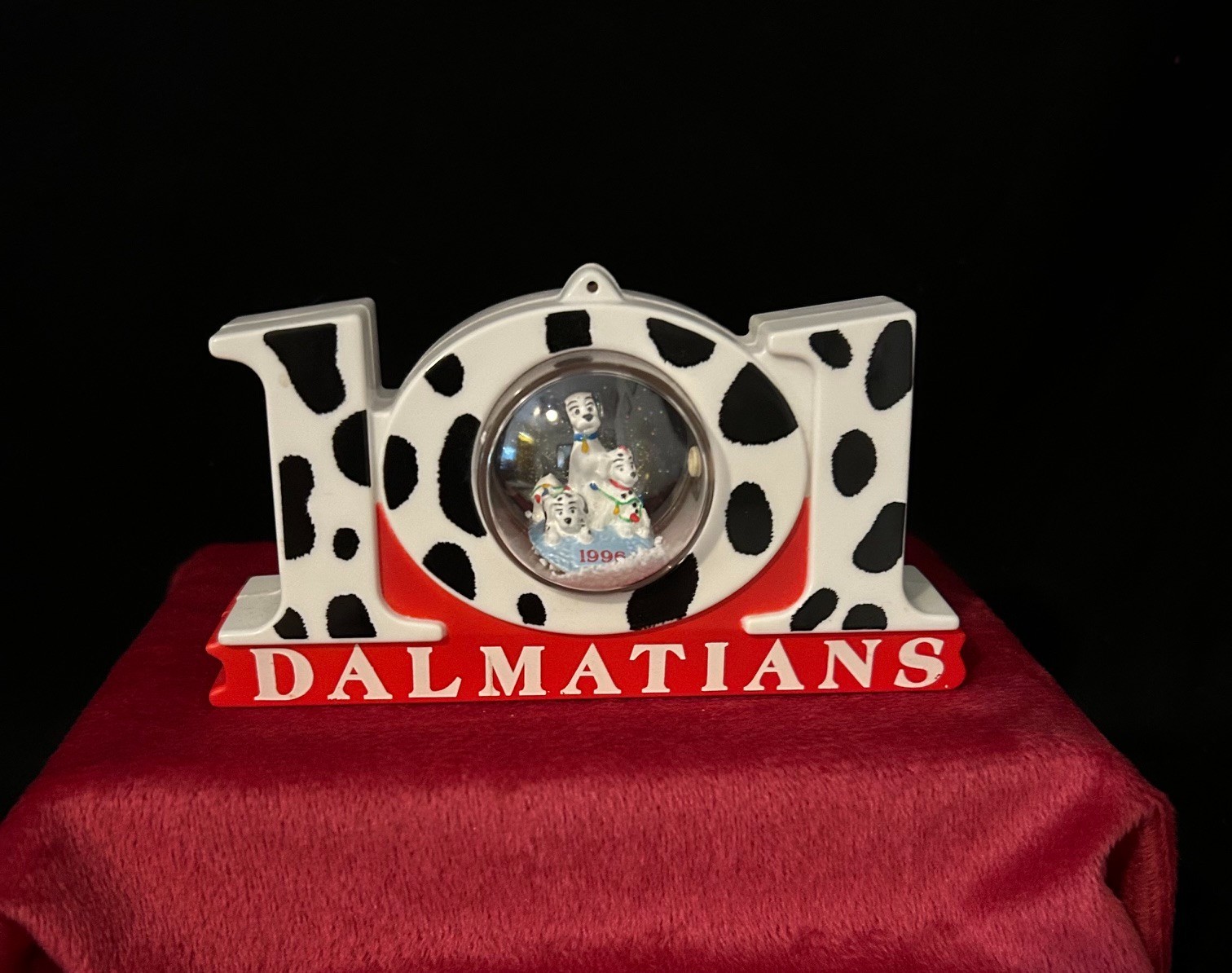Vintage 1996 Disney McDonalds 101 Dalmations Snow Globe Christmas Ornament