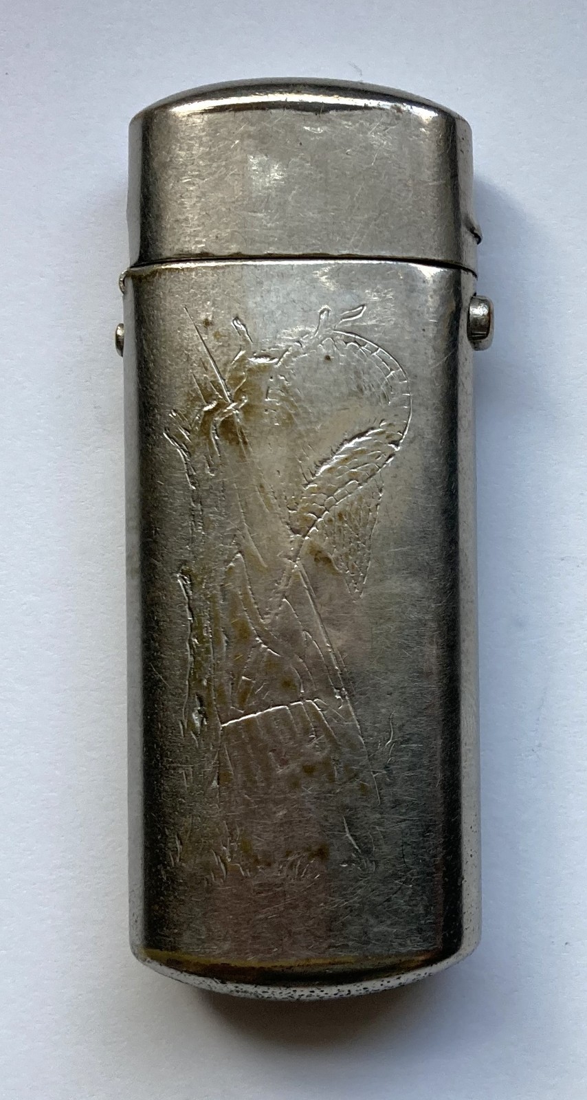 Vintage Antique Vesta Silver Plated Match Holder