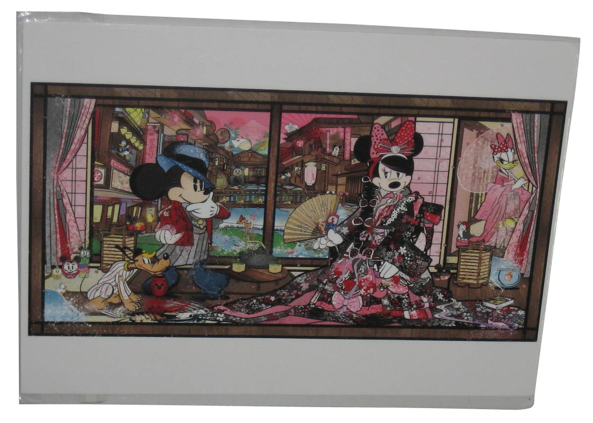 Disney Parks WonderGround Gallery Minnie's Green Tea Cafe Postcard - (Sean D'An