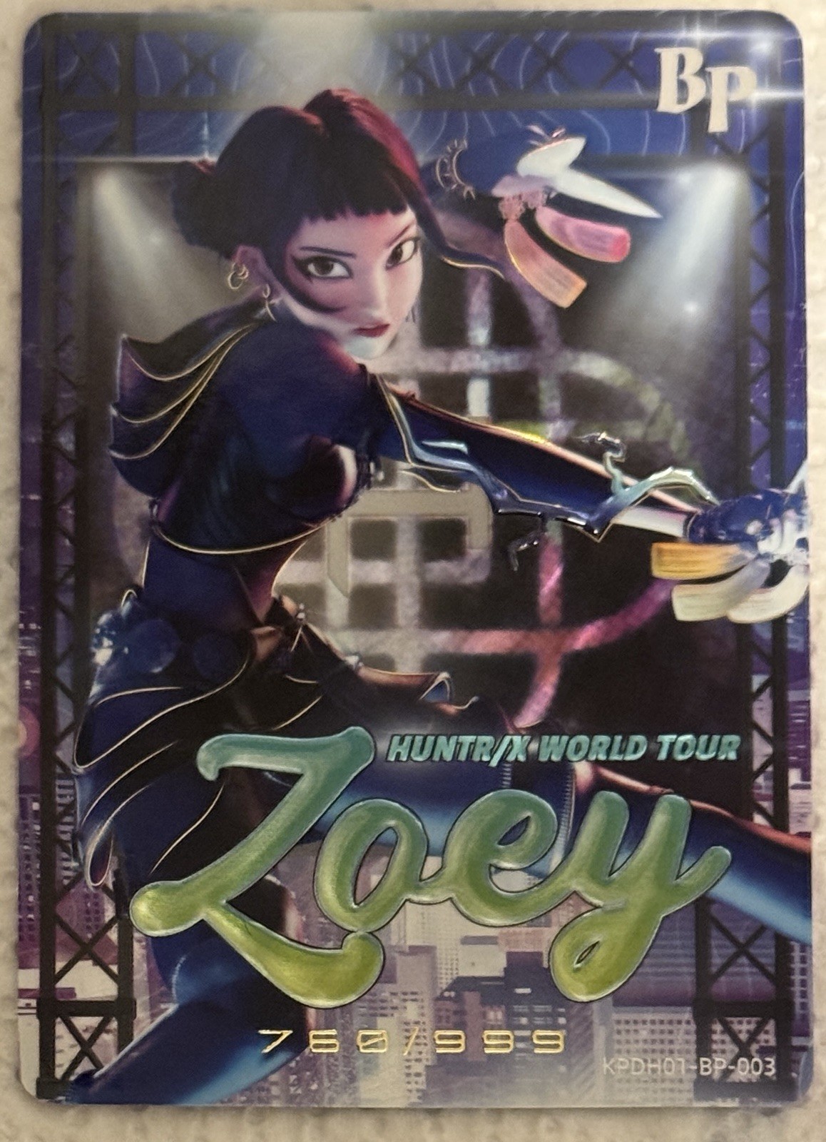 ZOEY 760/999 Serialized KAYOU KPop Demon Hunters BP KPDH01-BP 003 Rare Chase Hit