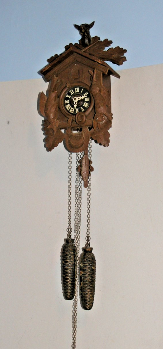 Vintage E Schmeckenbecher Regula Hunting Design Cuckoo Clock Germany  Working