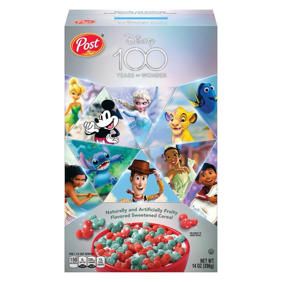 Post Disney100 Fruity Mickey Breakfast Cereal