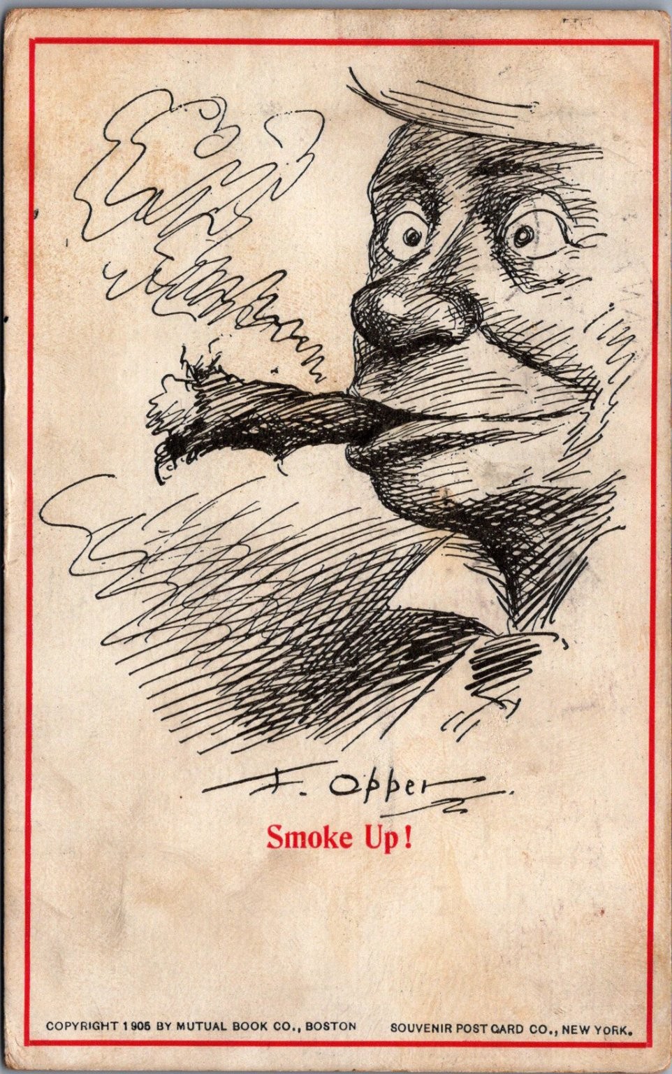 F. Opper Cartoon Postcard 1905 \