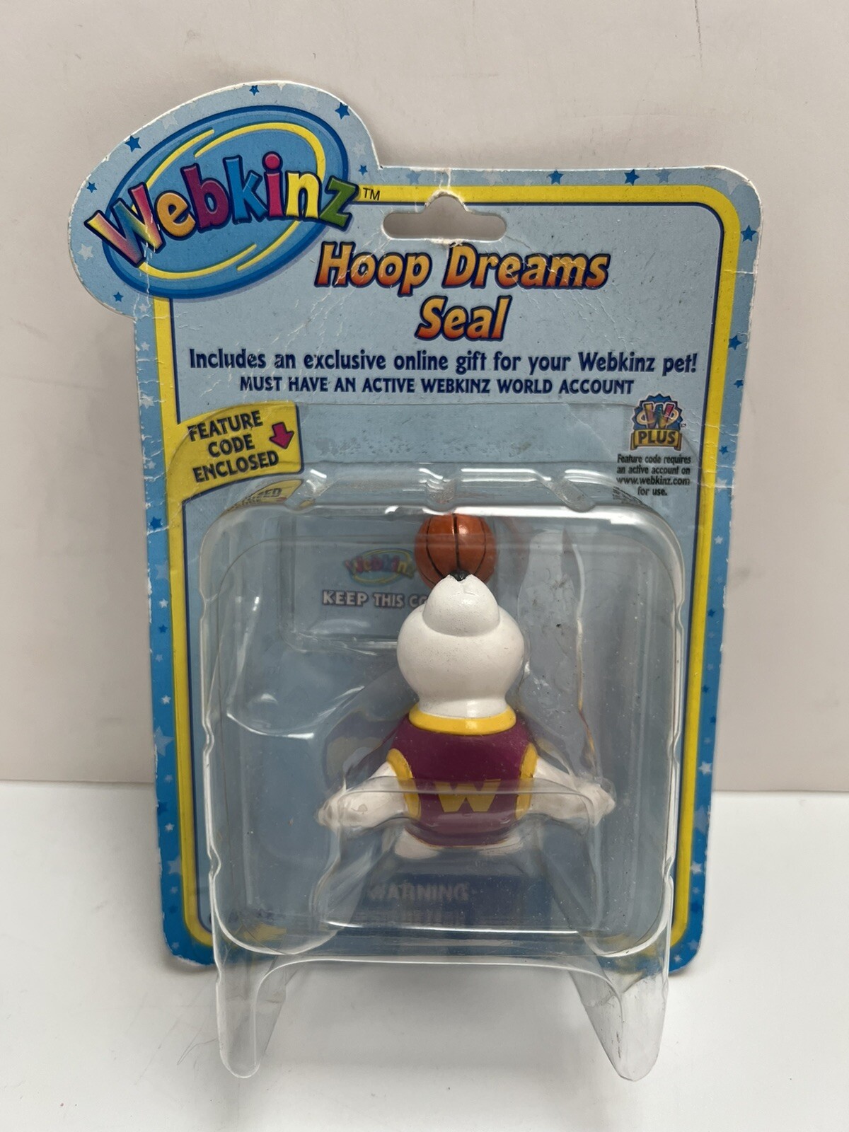Vintage Ganz Webkinz Hoop Dreams Seal Basketball Animal Figurine With Code NEW
