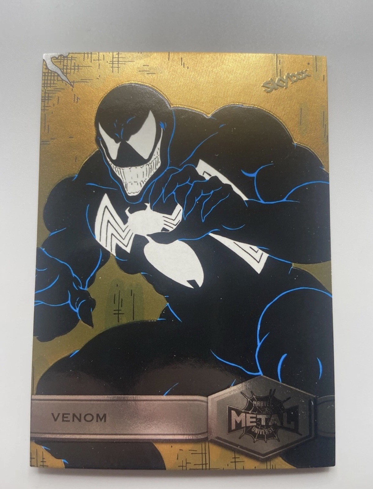 2022 Skybox Marvel Universe Metal Spider-Man VENOM GOLD parallel limited Rare 