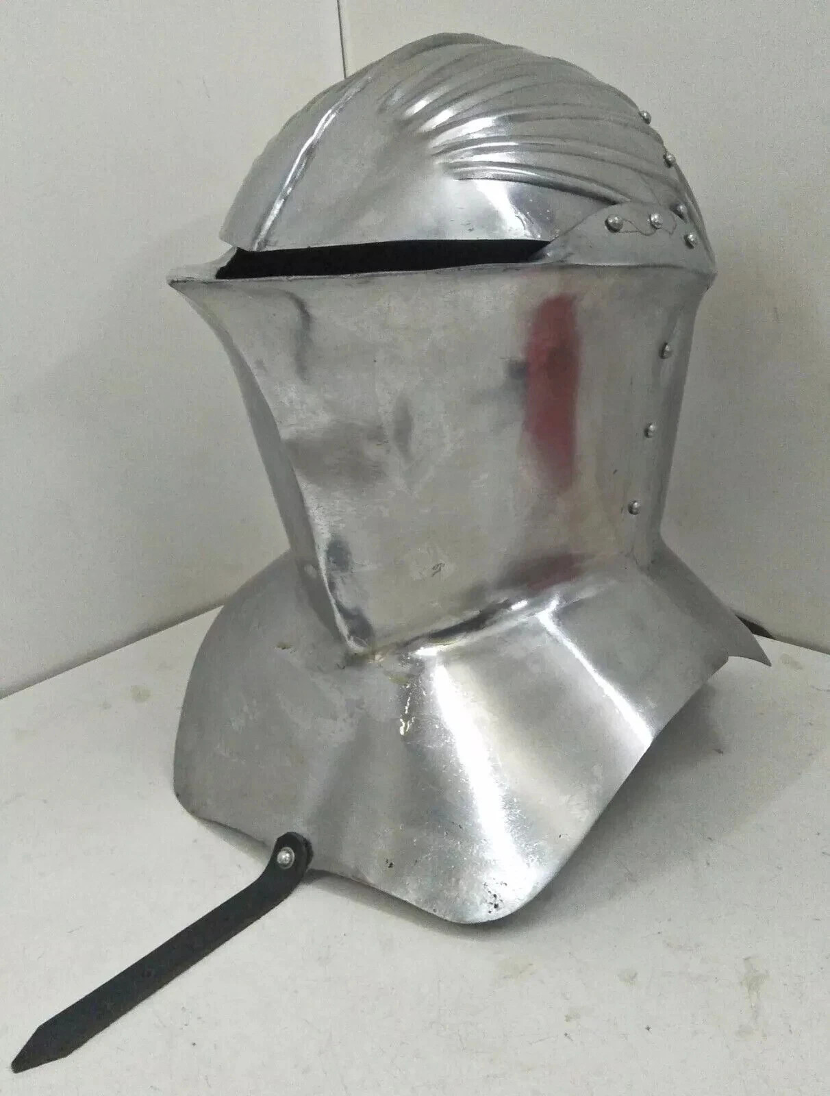 Medieval Frog-Mouth Helmet 15th Century Mounted Knight Armor Gothic Steel Helmet