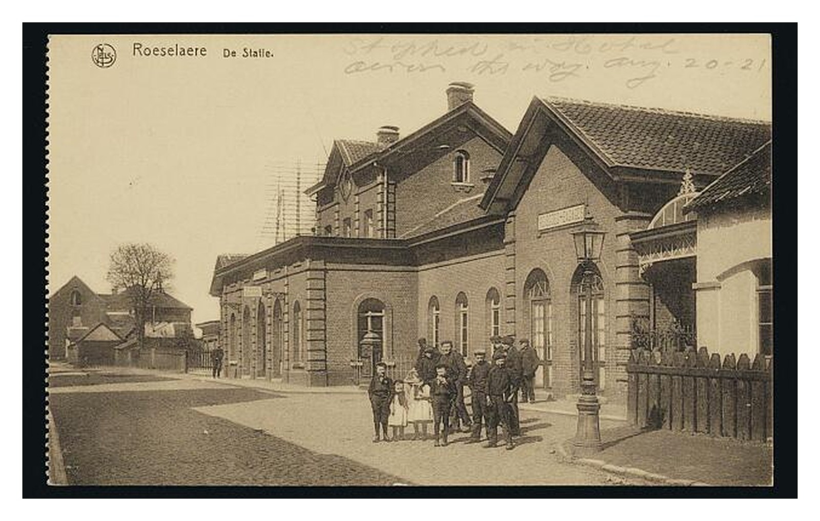 Roeselare West Flanders Station Standard Postcard