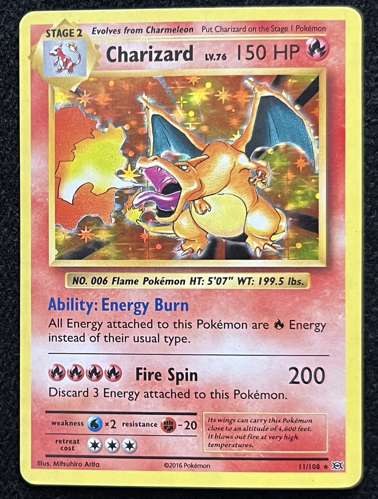 (NM) Charizard 11/108 Holo - Pokemon XY Evolutions