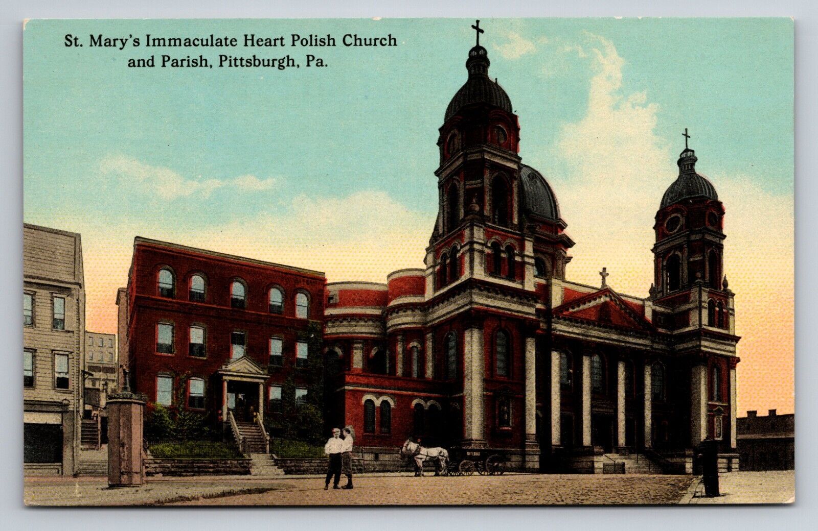 St. Mary\'s Polish Church Pittsburgh Pennsylvania Antique Unposted Postcard