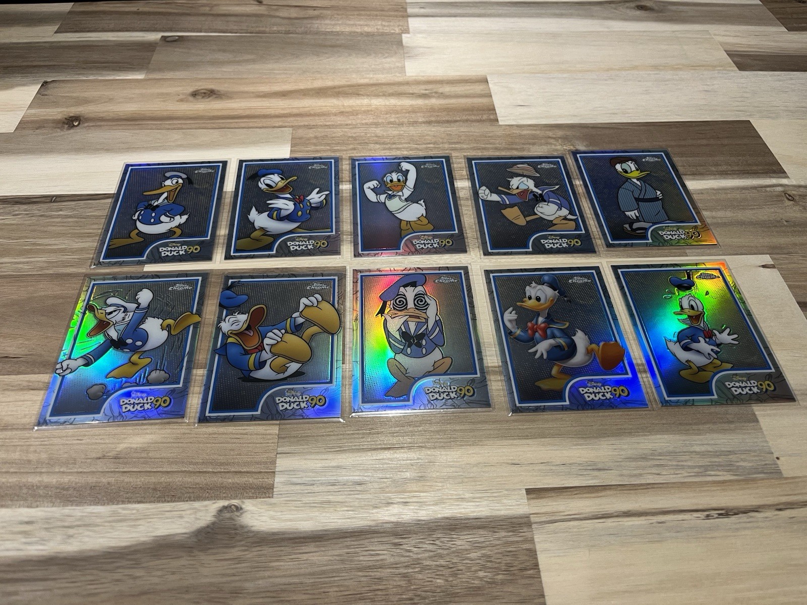 2024 Topps Chrome Disney Donald Duck 90th Anniversary Donald Duck #DD-1-10 Set