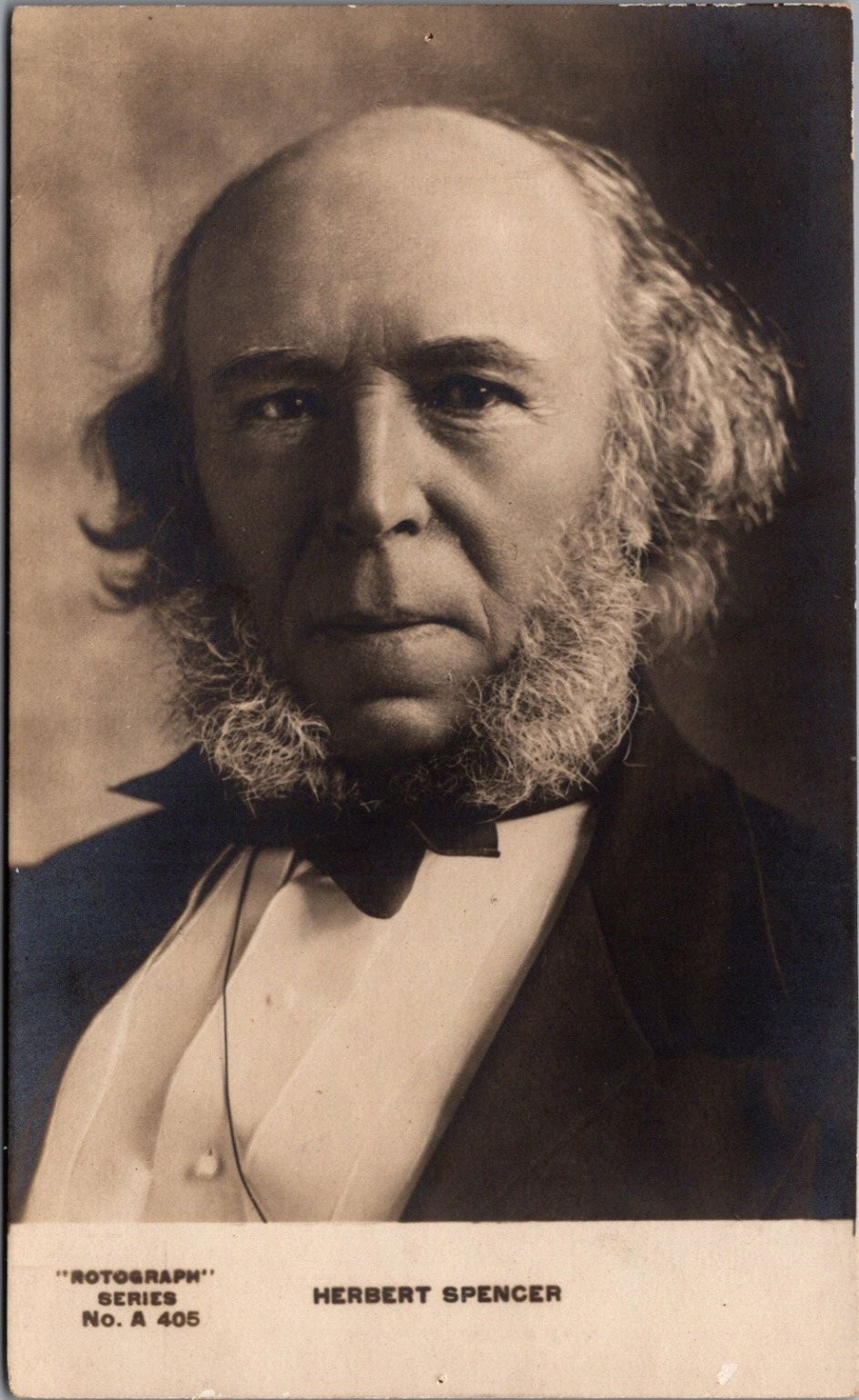 Herbert Spencer Philosopher Portrait Rotograph Postcard c.1907 The Rotograph Co.