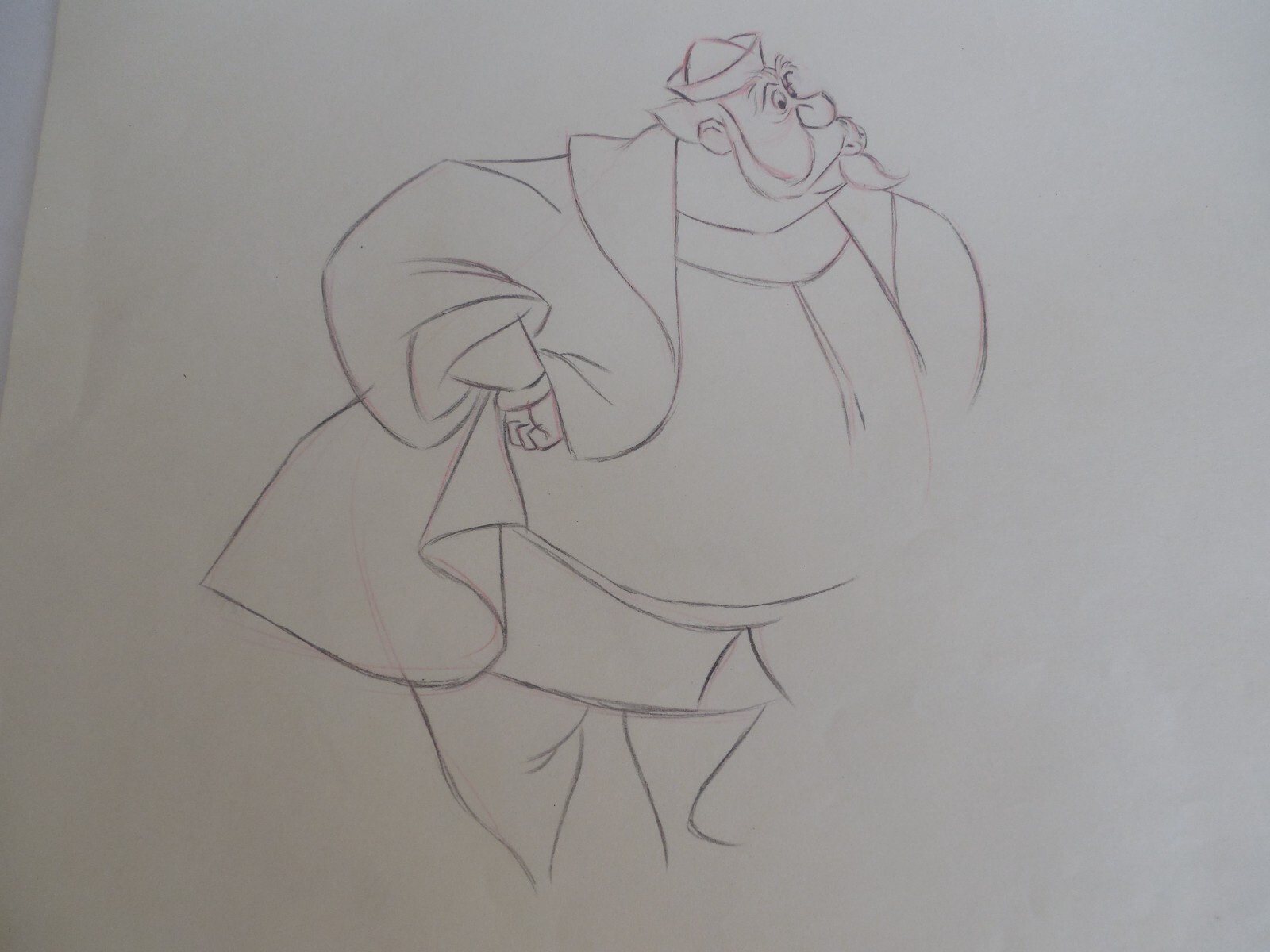 1959 Sleeping Beauty King Hubert Production Drawing Walt Disney + COA