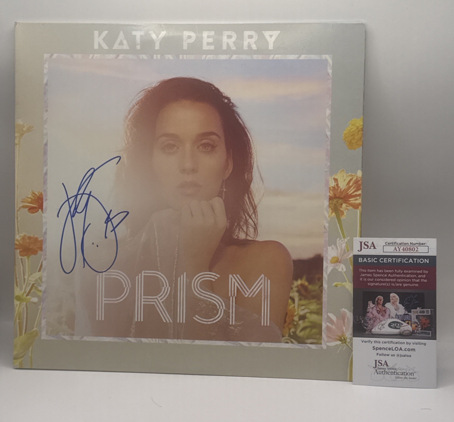 KATY PERRY SIGNED PRISM LP VINYL RECORD RARE AUTOGRAPHED TEENAGE DREAM +JSA COA