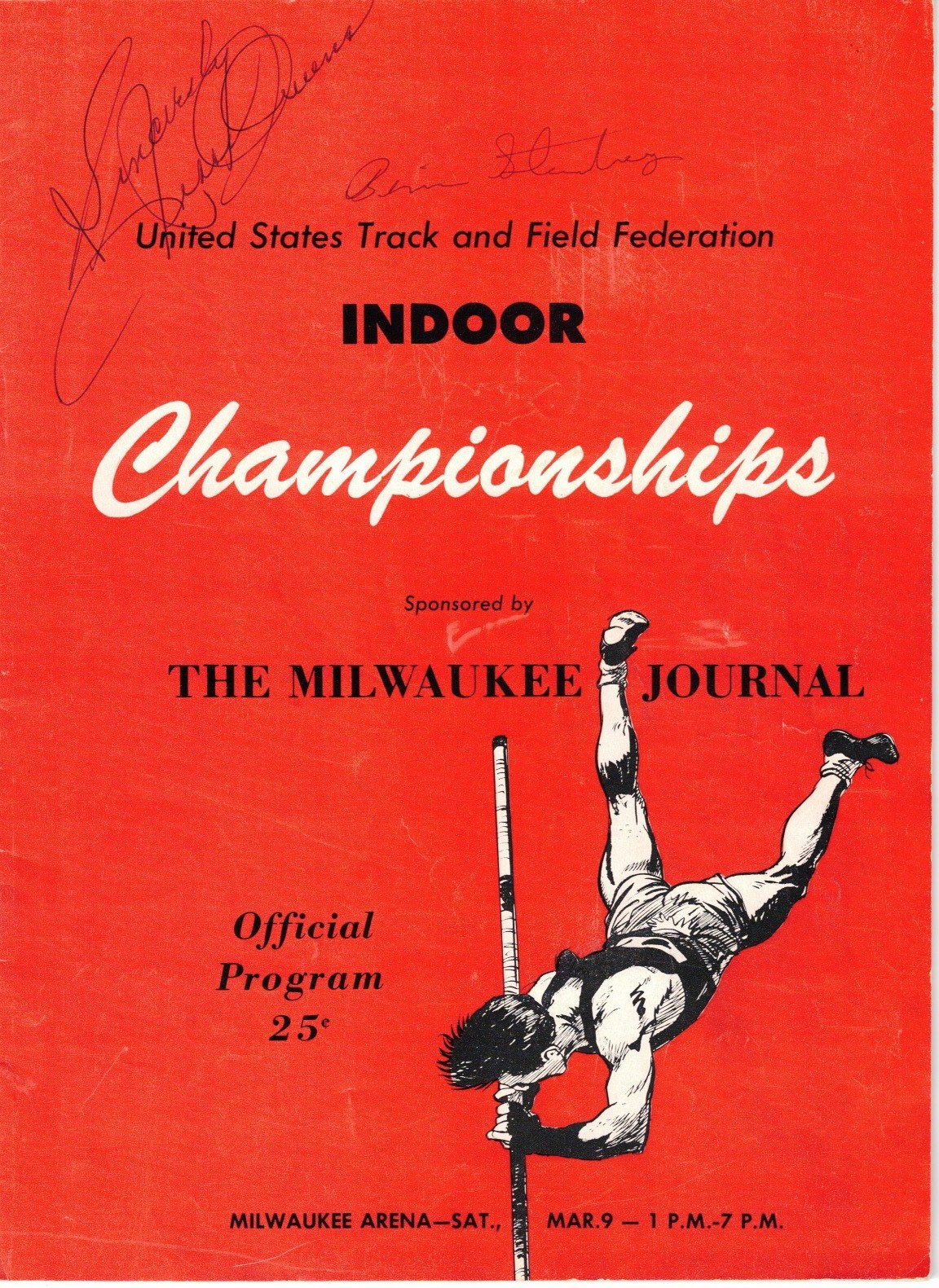 Jesse Owens & Brian Sternberg Signed U.S. Track and Field Championships Program