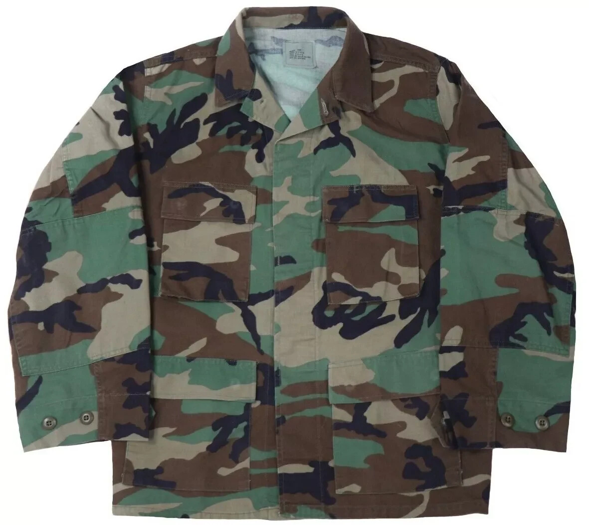 Medium Reg- US Military BDU M81 Woodland Combat Uniform Shirt Field Jacket Top