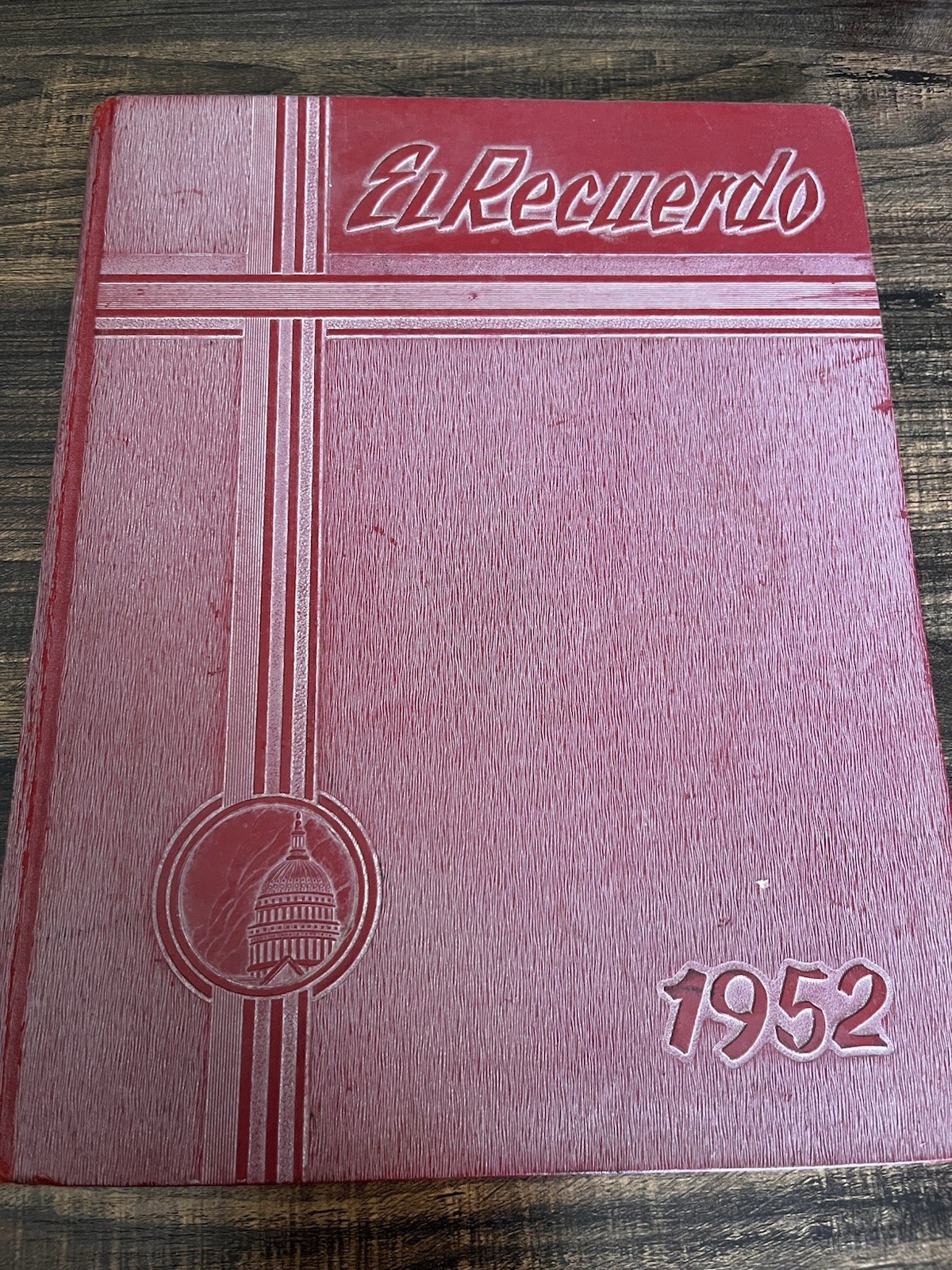 El Recuerdo 1952 Huntington Park High School Yearbook Hardcover Signed