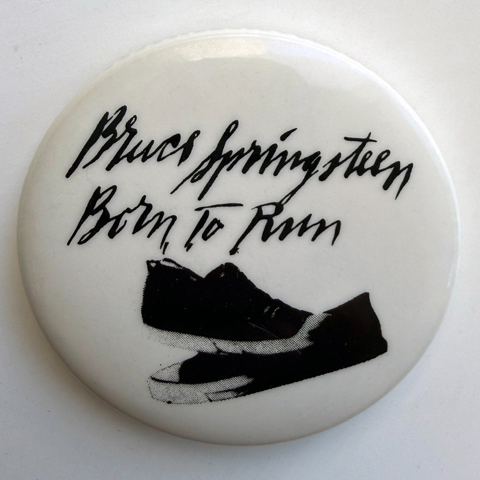 RARE Vintage 1975 BRUCE SPRINGSTEEN Born To Run Columbia Promo button pin badge