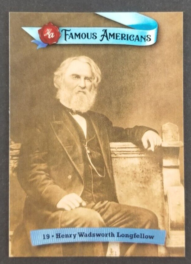 Henry Wadsworth Longfellow Poet Author 2021 Famous American Card #19 (NM) Henry Wadsworth Longfellow Poet Author 2021 Famous American Card #19 (NM)