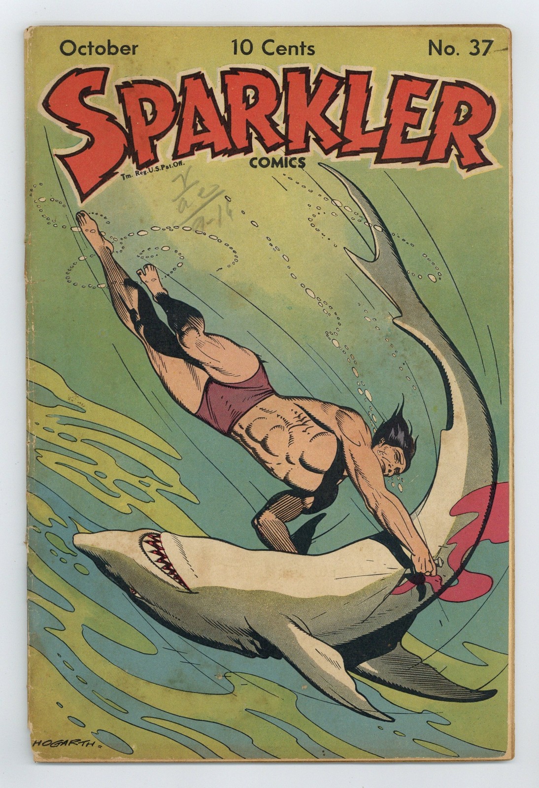 Sparkler Comics #37 GD+ 2.5 1944