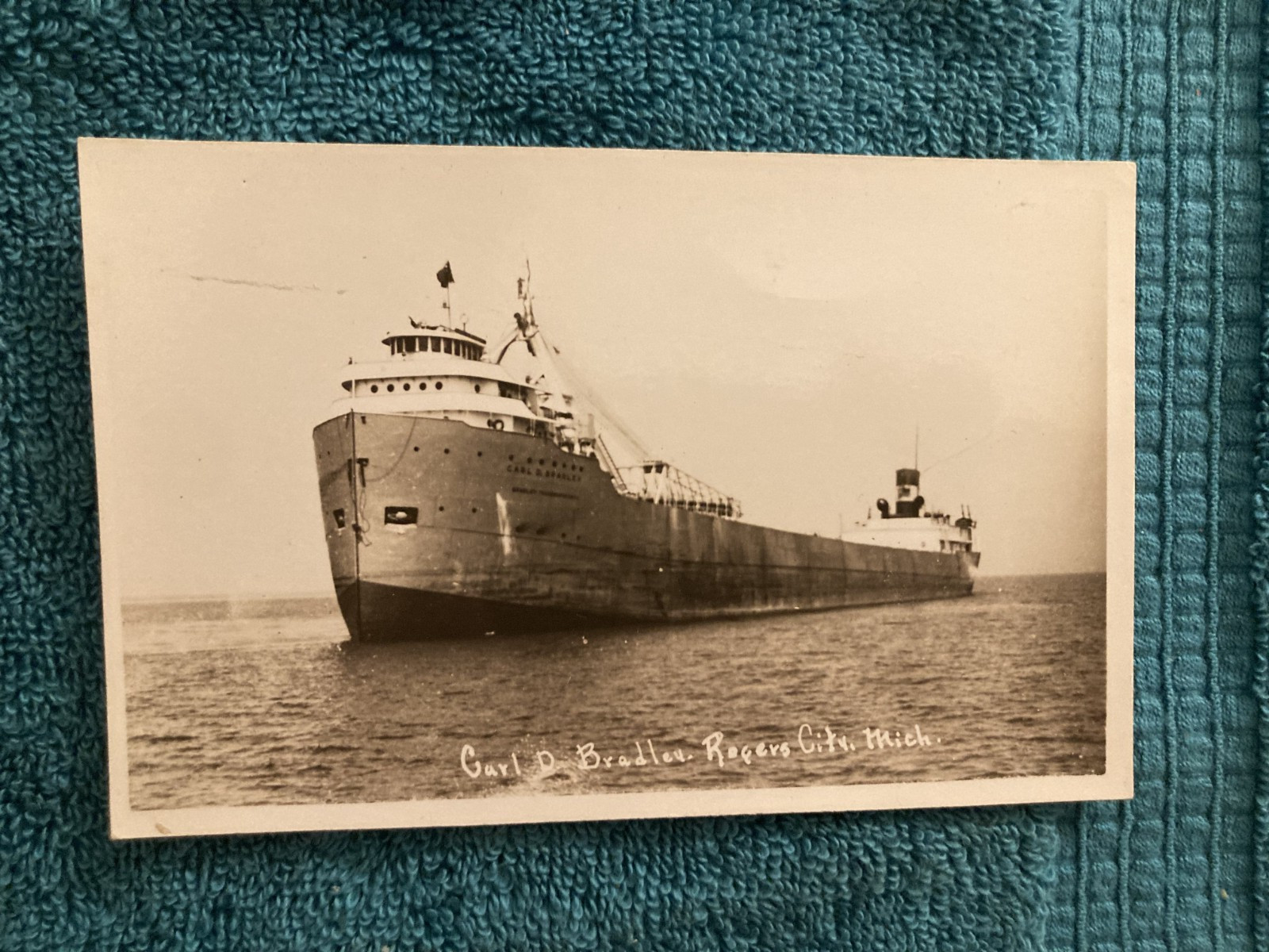 RPPC Carl D Bradley Ship in Rogers City Later on November 17, 1958, She Sank