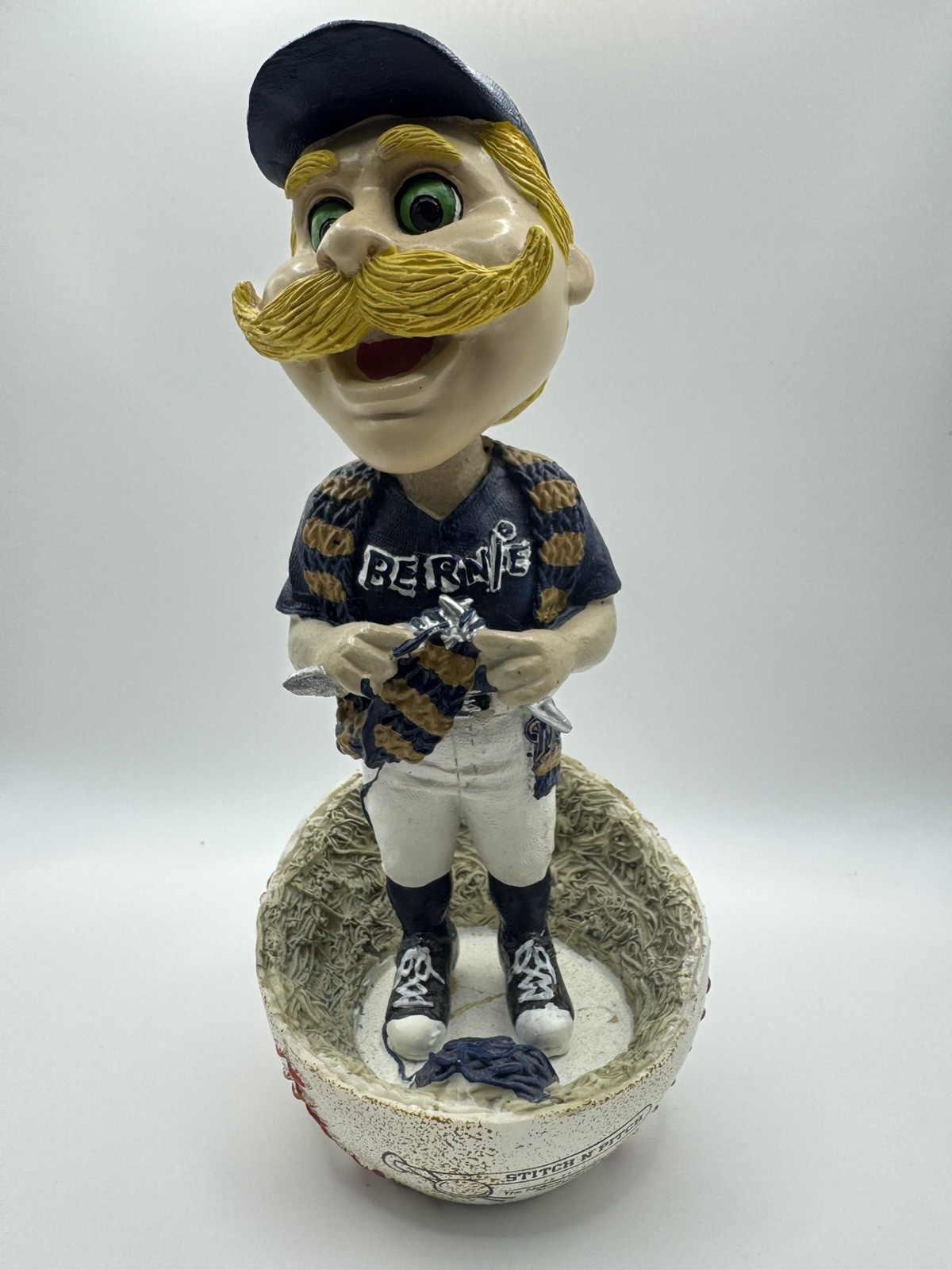 RARE 2010 Milwaukee Brewers Bernie Stitch N Pitch Bobblehead 