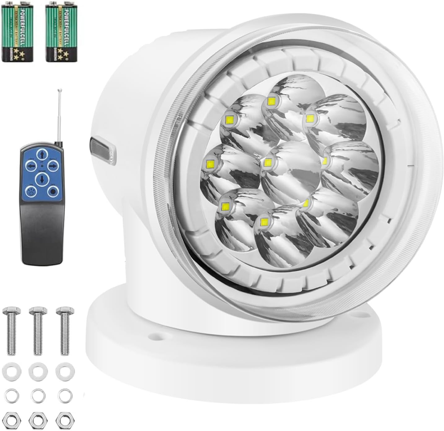 Magnetic LED Spotlight for Truck, Wireless Searchlight for Boat Marine 60W 6000L