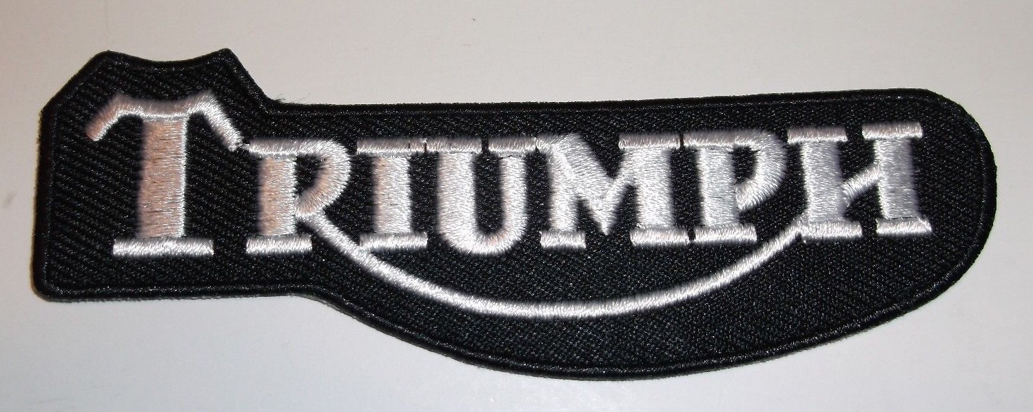 Triumph Motorcycle Biker British Embroidered Patch~4 1/8