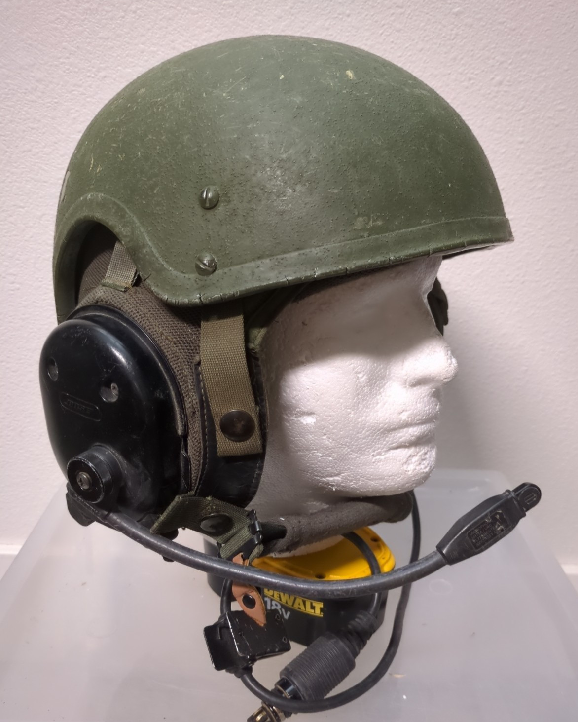 GWOT Era US DH-132B CVC Combat Vehicle Crewman Helmet w/ Bose Headset LARGE