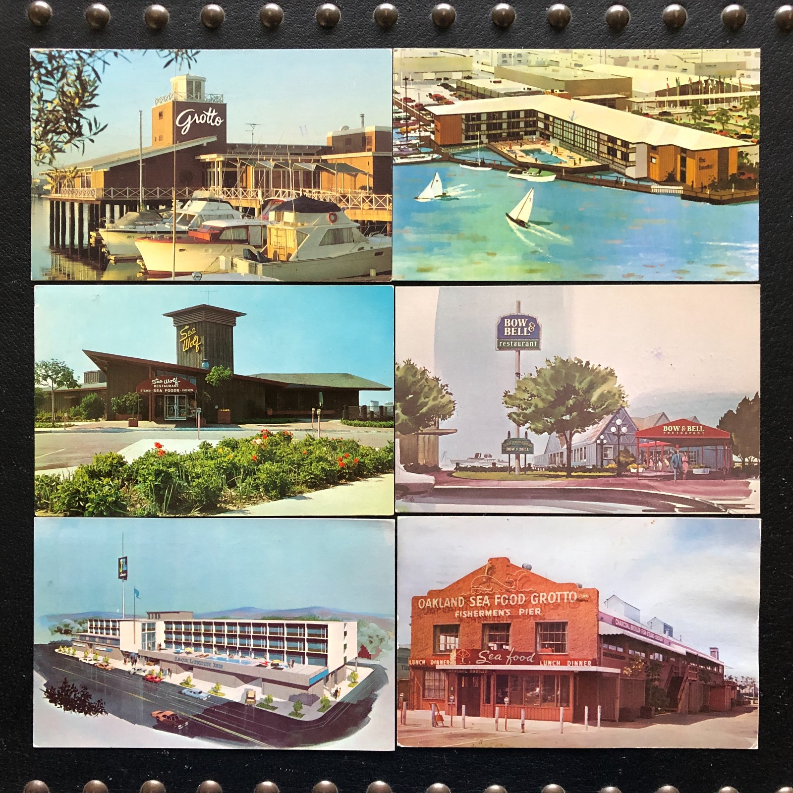 [6] Jack London Square Oakland California postcards [all posted]