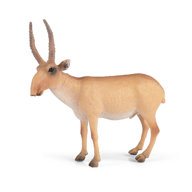 9cm Mini Saiga Antelope PVC Toy Wild Animal Figure Doll Kids Gift