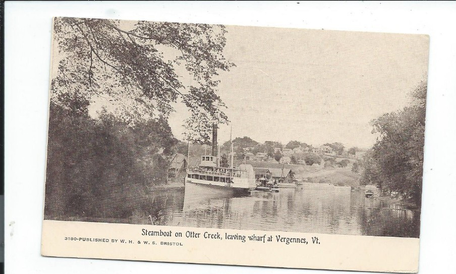 Postcard Vergennes Vermont Vt Steamboat On Otter Creek