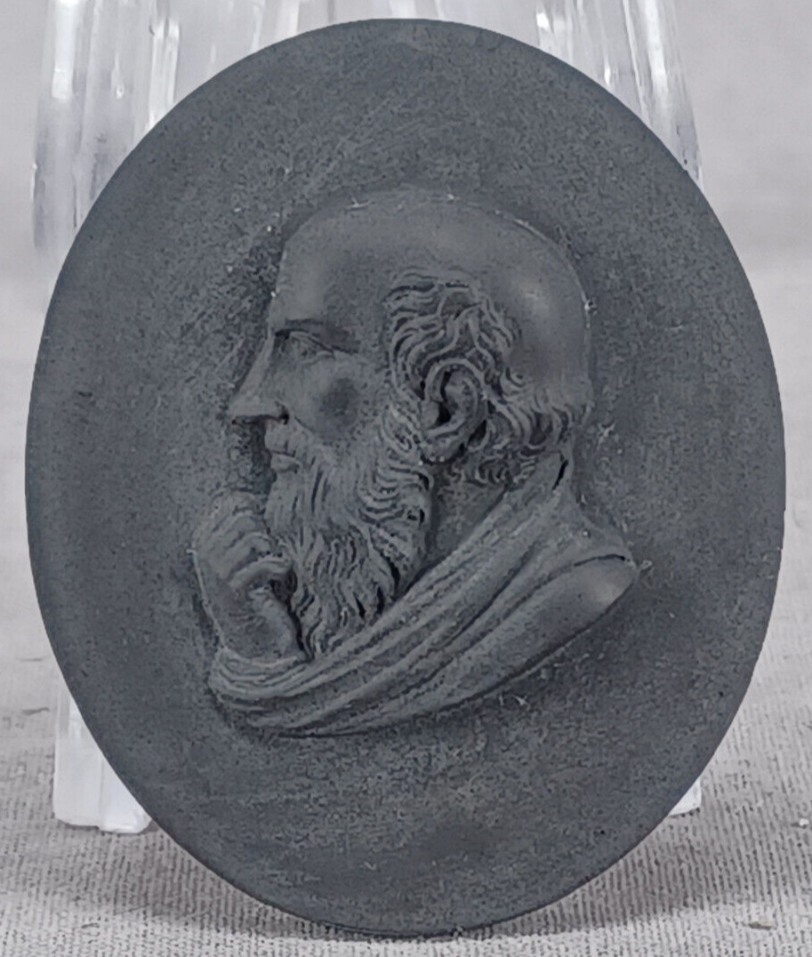Wedgwood Chrysippus Black Basalt Portrait Medallion Plaque C.1780-1795