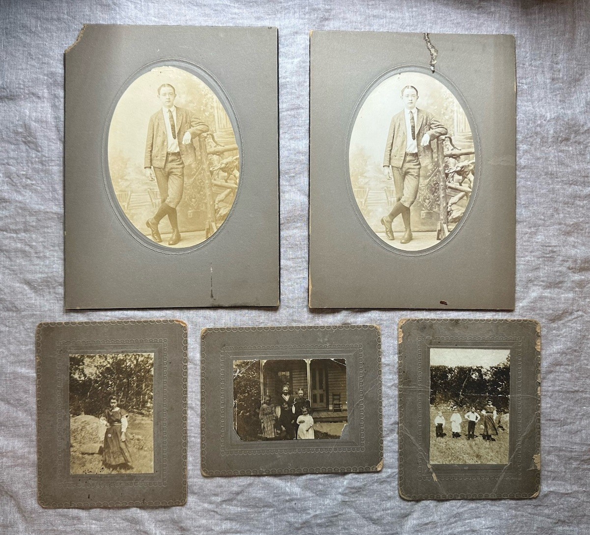 Identified Antique Photo Lot of 5 Davenport Holley Paulison Family Genealogy