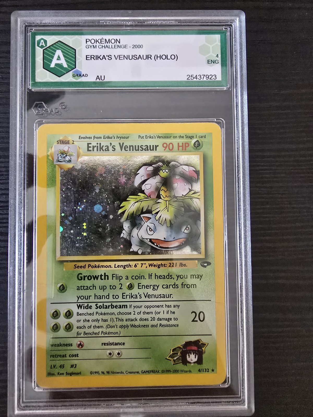 Erika's Venusaur Holo 4/132 Gym Challenge 2000 GRADE ENG