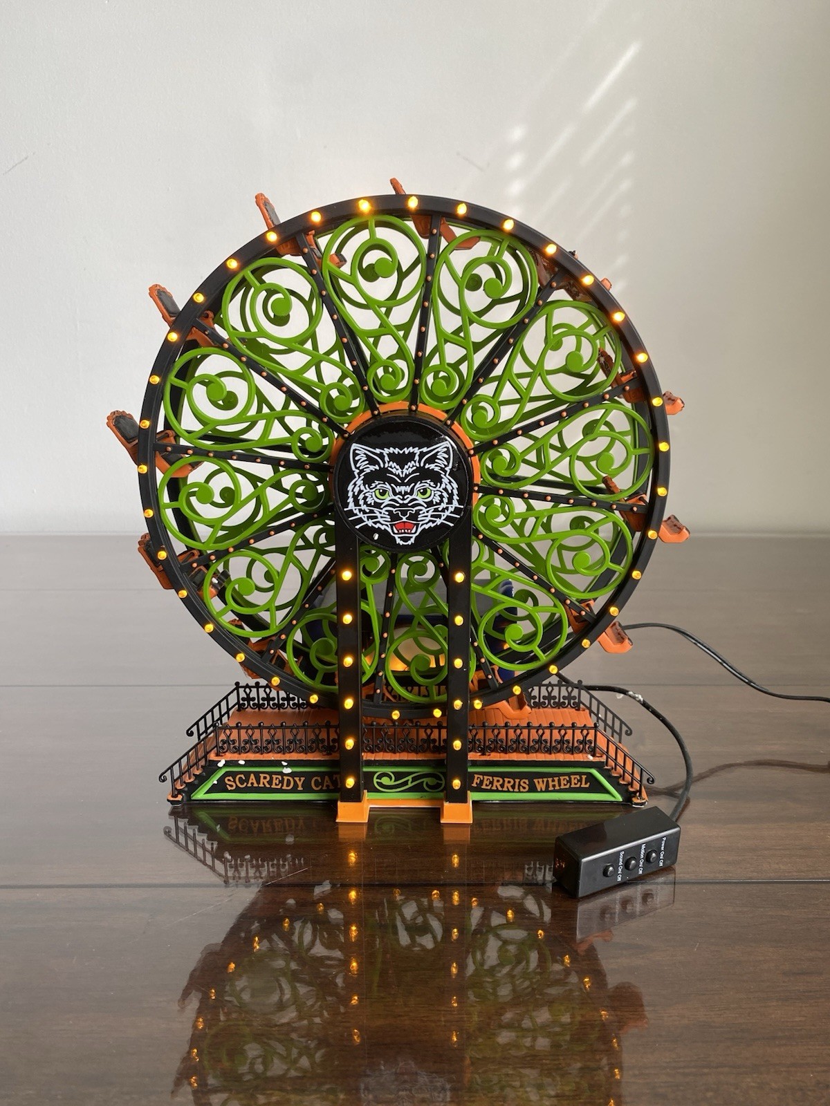Dept 56 Halloween Scaredy Cat Ferris Wheel 53208 Animated 100% WORKING Styrofoam Dept 56 Halloween Scaredy Cat Ferris Wheel 53208 Animated 100% WORKING Styrofoam