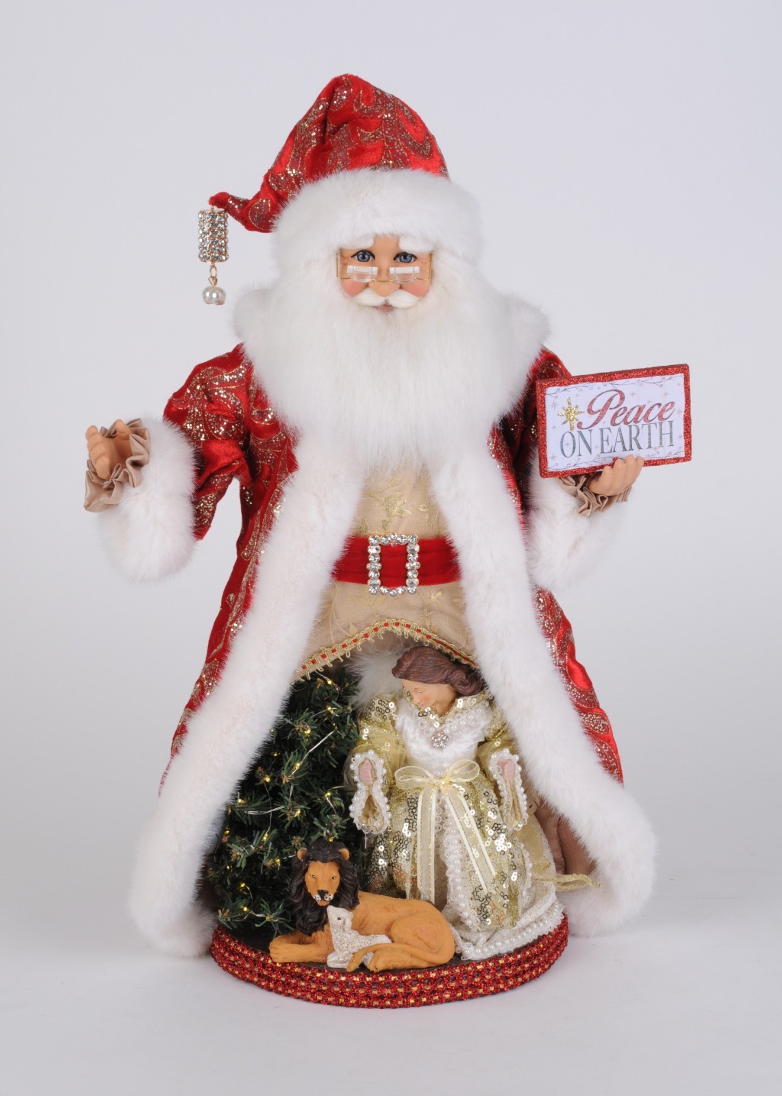 Karen Didion Originals The Lighted Peace on Earth Santa CC18-99