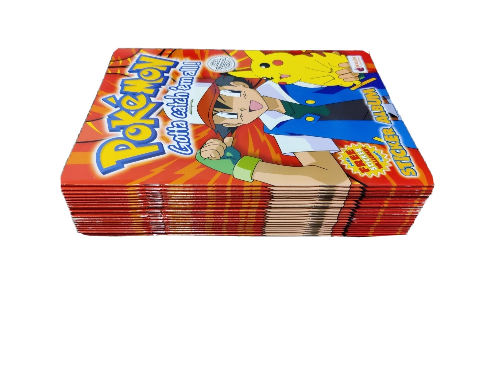  Merlin Nintendo Pokémon Red 1999 empty album WITH Poster 