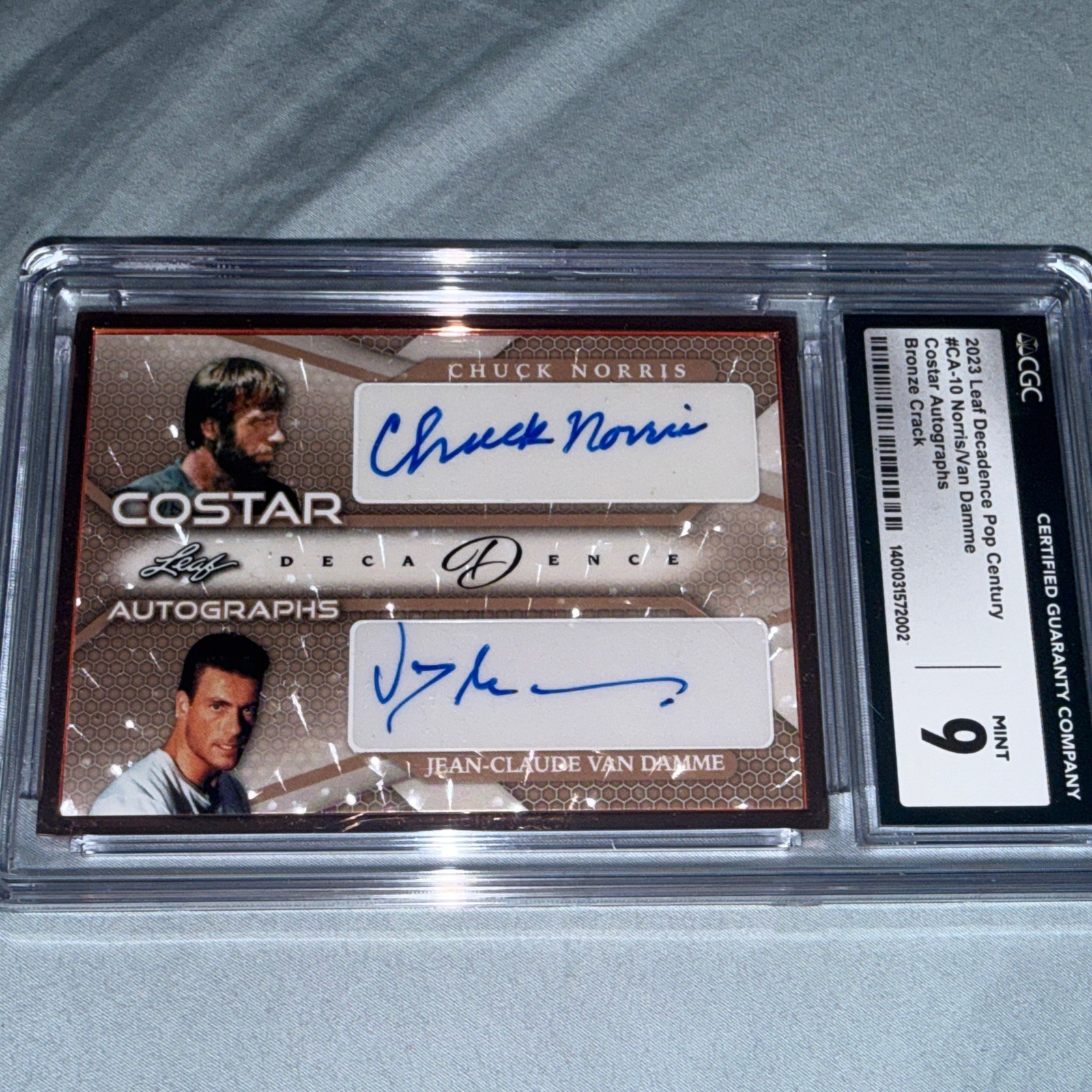 2023 Leaf Decadence Pop Century Chuck Norris Jean Claude Van Damme Signed 01/10