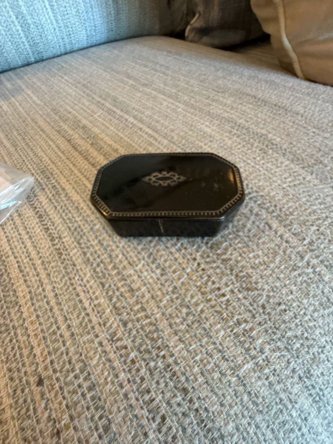 Antique Victorian Papier Mâché Snuff Box Inlay
