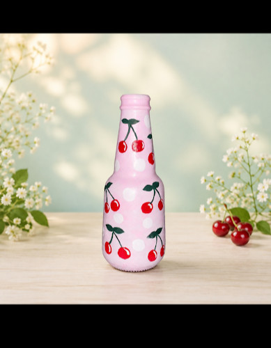 Meranda's Hand Painted Minature Vase Cherries