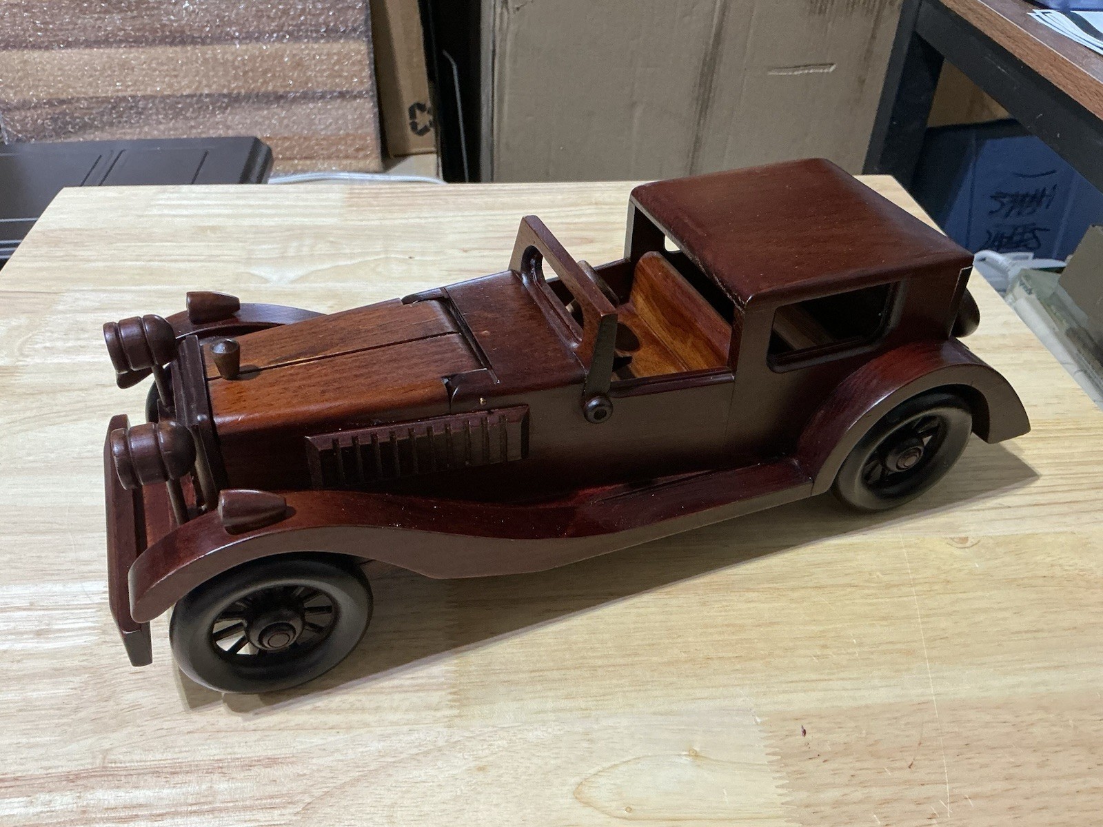 Hand Made Wooden Model Of The 1927 Bugatti Type 41 Royal