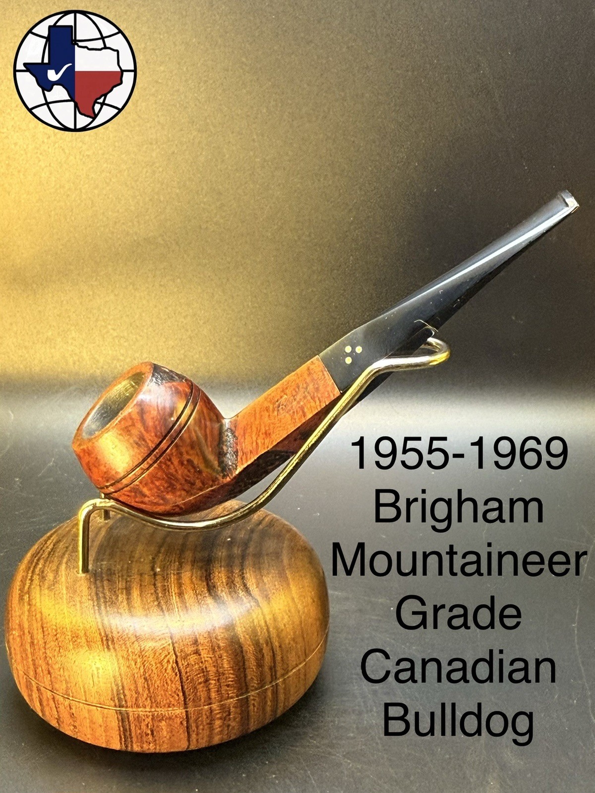 Vintage 1955-1969 Brigham Mountaineer Grade Canadian Bulldog Tobacco Pipe