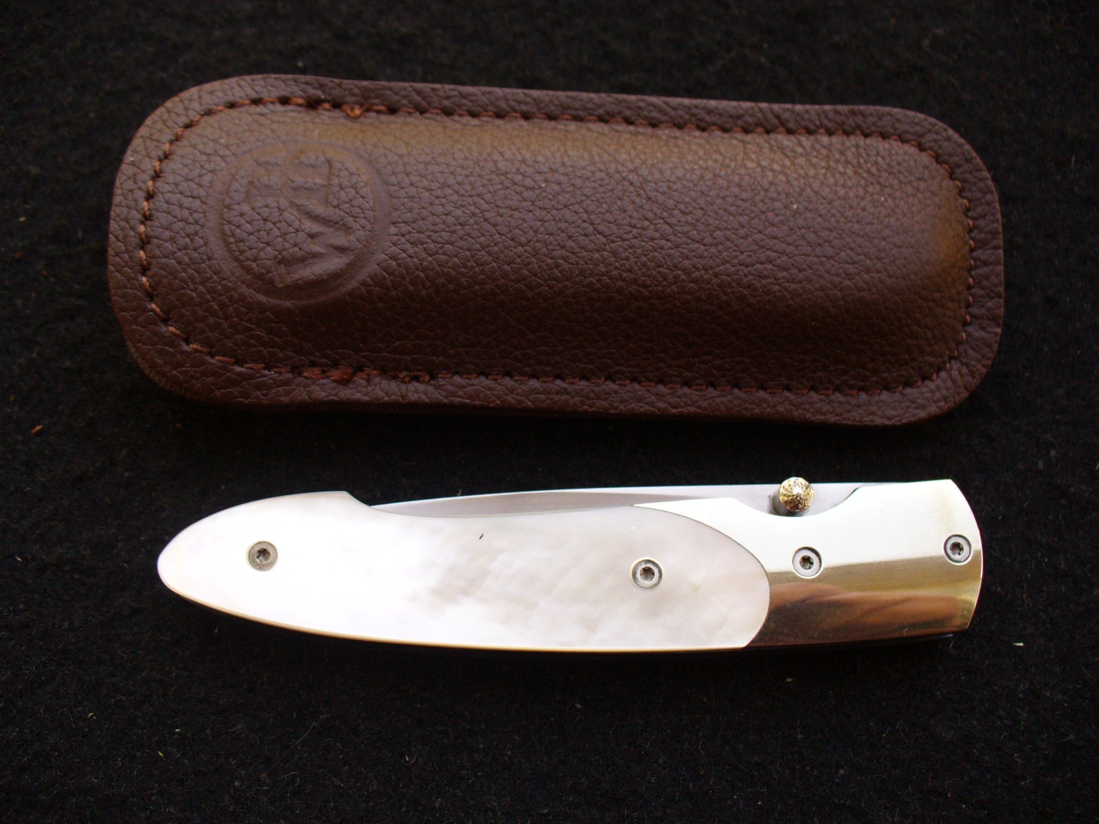 Vintage William Henry Pearl Lancet T-10 Knife Titanium Frame 1998-2005 W/Sleeve