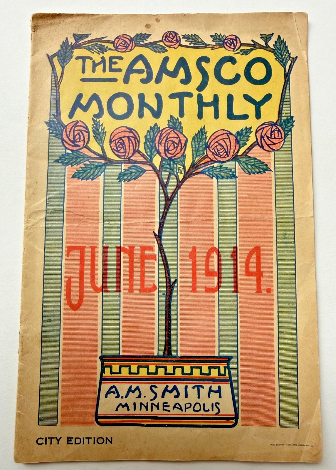 1914 A.M. Smith Catalog Minneapolis Crescent BEER Ad WINE LIQUOR Distributors